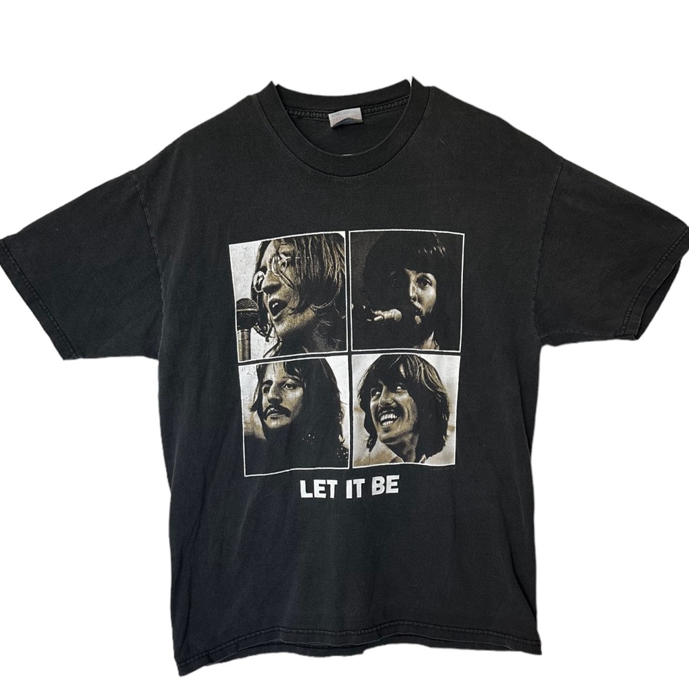 Y2K Reprint Vintage Beatles Graphic Tee Let It Be Unisex Large